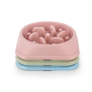 Dog & Cat PP Material Slow Feeder Bowl