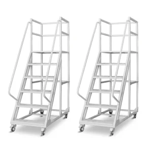 Movable Steel Platform Rolling Step Ladder