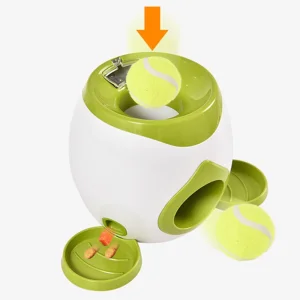 Cross-border MJ55 Dog Chew Toy Interactive Training Reward Machine with Food Leakage and Tennis Ball Feeder &amp; Throwing Function
