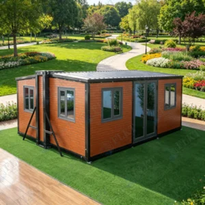 FLKT Soundproof Backyard Office Pod Mobile Studio Prefabricated Luxury 20ft Expandable Container House Garden Shed