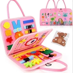 Children's DIY Educational Felt Busy Board Picture Books and Science Toys for Early Education Fun Threading