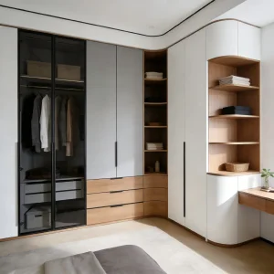 OEM Built-in Wardrobe Closet System with Custom Size and Layout Design