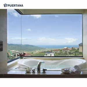 Double Glazed Glass Large Size Aluminium Profile Fixed Round Window