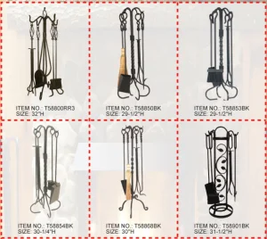 Fireplace Cleaning Tool, Iron Fire Tongs, Ash Shovel, Firewood Rack Set, Stove Accessories, Fireplace Screen