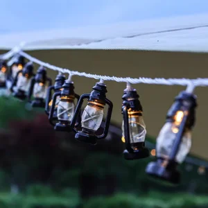 Decoração Mini LED Alimentada por Bateria Opulenta, Motivo LED Diverso, Luzes de Fada para Eid Moubarak, Ornamento de Cordão LED