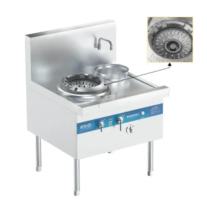 Heavy-Duty Industrial Gas Stove with Silent Chinese Wok Burners