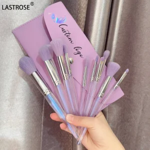 10-Piece Purple Makeup Brush Set