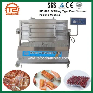 Este Equipamento de Pacote Dz-500-Q Máquina de Embalagem a Vácuo de Alimentos do Tipo Inclinável