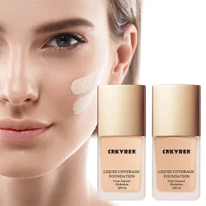24 Hour Long-Lasting Vegan Liquid Foundation Concealer Feature Full Coverage Matte Waterproof for Skin Private Label Makeup