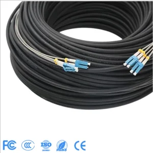 Fiber Optic Cable Components: Dlc/Upc, 200m G657A2 Cpri LC Outdoor Cable (7.0mm) , 120m LC-LC 2-Core Breakout Cable, Single-Mode Ftta