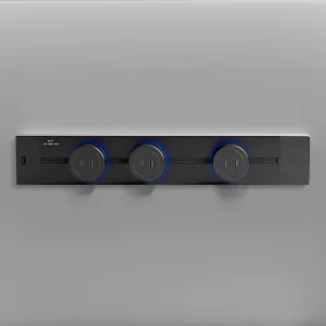 Under Cabinet Power Strip 30/40/50/60/80/100cm Black White Grey Color Mobile Track with USB+Type C Electric Track Socket