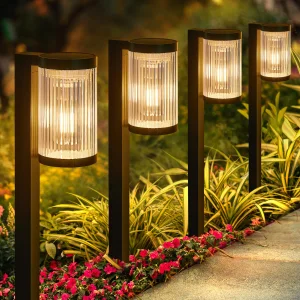 Modern LED Solar Garden Light Waterproof IP65 Landscape Pathway Lights for Walkway &amp; Lawn Decor Factory Wholesale