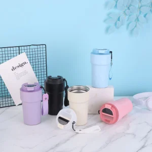 New Style 510ml Coffee Cup Vacuum Insulated Mug Water Bottle LED Touch Digital Display Temperature Inteligente Smart Tumbler with Screw Lid