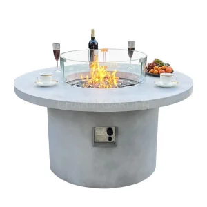 Modern Garden Furniture Dining Concrete Fire Pits Table Concrete Table