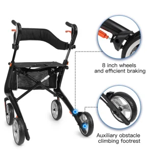 Durable Carbon Fiber Rehabilitation Equipment Walker for Elderly People in Japan for 110 Kg Weight Capacity