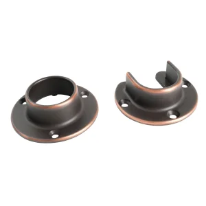 Wardrobe Closet Hanging Rod Bracket Holder Furniture Fitting Zinc Alloy Garment Rod Pipe Support Closet Rod Holder