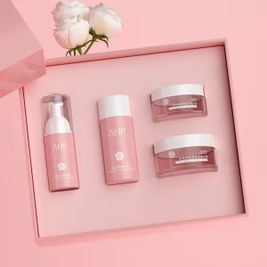 High End Skin Care Cream Jar Set 30ml 50ml 100ml Clear Face Cleanser Bottle With Box Packaging For Serum Bottle