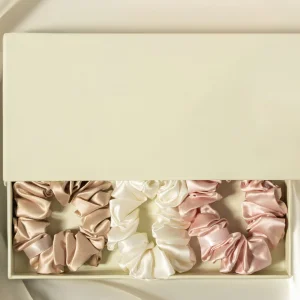 100% Pure Silk Luxury Scrunchie Bulk Hair Accessories with Custom Logo Label &amp; Box for Home &amp; Hotel Use Pillow &amp; Cushion Cases