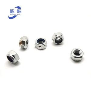 China Galvanized hexagonal nylon lock nut