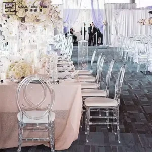 Wholesale Clear Plastic Resin Wedding Tiffany Chiavari Chair in Living Room Restaurant Dining Garden White Transparent PC Acrylic Hotel Event for Phoenix Chairs