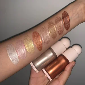 Private Label Organic Waterproof Glitter Liquid Body Face Highlighter Private Label Body Shimmer Oil Pudaier Vegan Highlighter