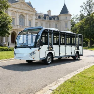 Roomy Ergonomic Mini Electric Vehicle with Leather Seats