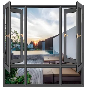 Double Pane Large Toughened Glass Fixed Picture House Windows Modern Panoramic Large Picture Casement Window