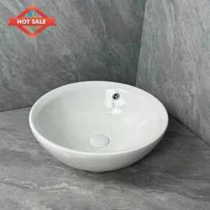Washroom Countertop Art Basin Ceramic White Marble Oval Lavabo Hand Wash Basin Bathroom Vessel Sink