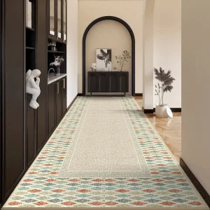 Custom Colorfu Design Jacquard Geometric Hallway Runner Rug Large Size Carpet Non-Slip Washable Persian Tapis Living Room