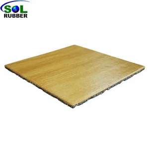 Wood Grain Wear-Resistant Commercial Gym Rubber Flooring Mat for Fitness Equipment