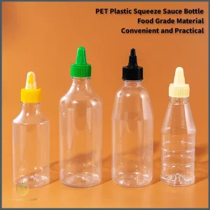 Plastic squeeze sauce bottle
