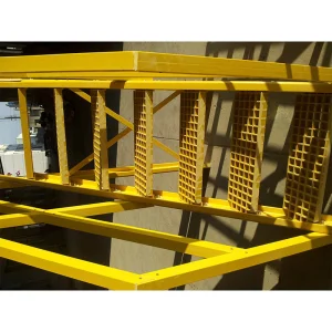 Non Slip Stair Treads FRP Grating High Strength and Durability Anti-Slip Fiberglass Grating Chemical Resistant