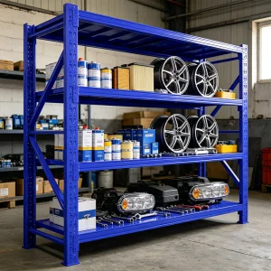 Versatile Warehouse Metal Storage Shelf 3-5 Layers Adjustable Steel Rack 100-500kg Loading Capacity for Industrial Warehouse Use