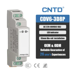 CNTD CDV6-3D8P Three-phase Voltage Monitoring Relay