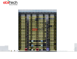Heavy Duty Four-Way Shuttle Clad Rack Warehouse Vertical High-rise Logistic Storage Building