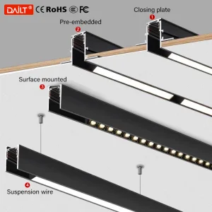 Indoor LED Track Lighting Modern Magnetic Linear Magnet Track Aluminum Body Surface Recessed Pendant Led Track Spotlights