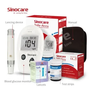 Kit de prueba de azúcar en sangre Sinocare con lanceta