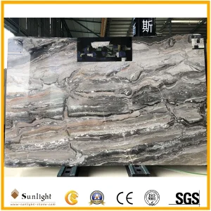 Italian Natural Bookmatch Grigio Orobico Venice Fantasy Brown Marble for Tile/Background