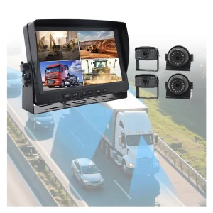 Security Fleet Management System 360 Degree Camera for Truck Car Monitoring Reverse Camera LCD Screen 7 Inch Monitor with DVR