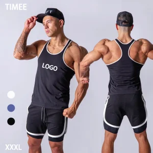 Wholesales Custom Plus Size Men's Tank Top Fitness Men Sleeveless Vest