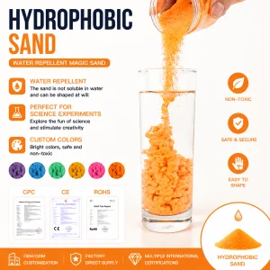 Amazing Hydrophobic Sand Waterproof DIY Science Experiment Toy Non-toxic Sensory Play 5 to 7 Years Children CPC CE Certified
