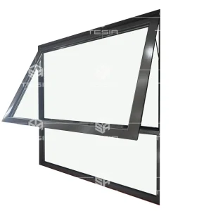 Residential Outswing Top-Hung Windows Aluminum Casement Awning Top-Hinged Window