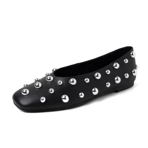 Cheap Slip-On Anti-Slip TPR Breathable Fashion Cowhide Ballet Flats Manufacturer, Suppliers