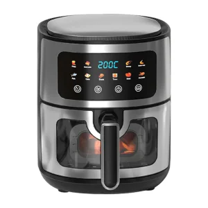 Plastic Square Modern Digital Touchscreen Control Eco-friendly Non-Stick Coating Electric Air Fryer Household Class Energy