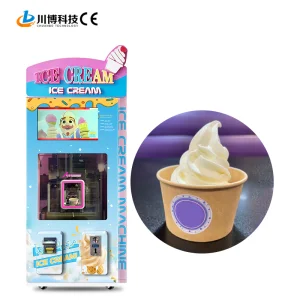 Unattended Soft Ice Cream Vending Machine Self-Service Robot