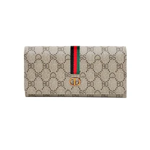 Cartera de mujer económica de cuero sintético con clip para dinero y tarjetero