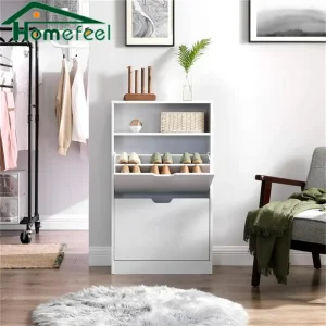 Large Capacity Flip-Type Ultra-Thin Entryway MDF Storage Shoe Cabinet