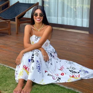 Conjunto de Roupas Femininas, Moda Praia, Vestidos Longos Sem Costas para Mulheres, Vestidos Casuais Boho, Verão para Mulheres