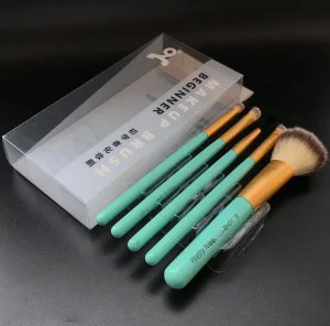 personalizar embalagem de ferramentas de pincéis de maquiagem em plástico PET colorido com blister interno