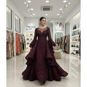 2025 Wholesale Elegant Purple Evening Gown